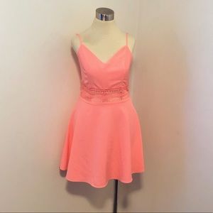 charlotte russe Coral Chiffon  Mini Dress
